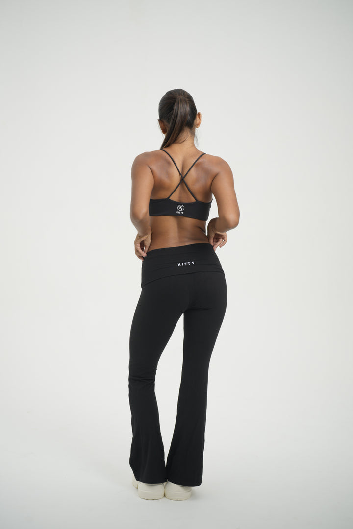 Fold Over Flare Pant - Kitty Activewear