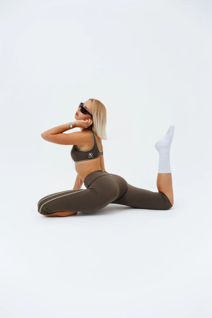 Contrast Foldover Capri Leggings Kitty Activewear